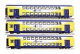01665 Tillig Set of 3 double decker cars Metronom
